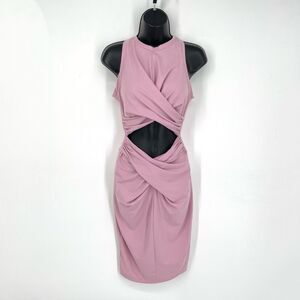 Susana Monaco NEW Wrap Front Dress Petal Pink Women Sz S $188 Sexy Soft Stretch